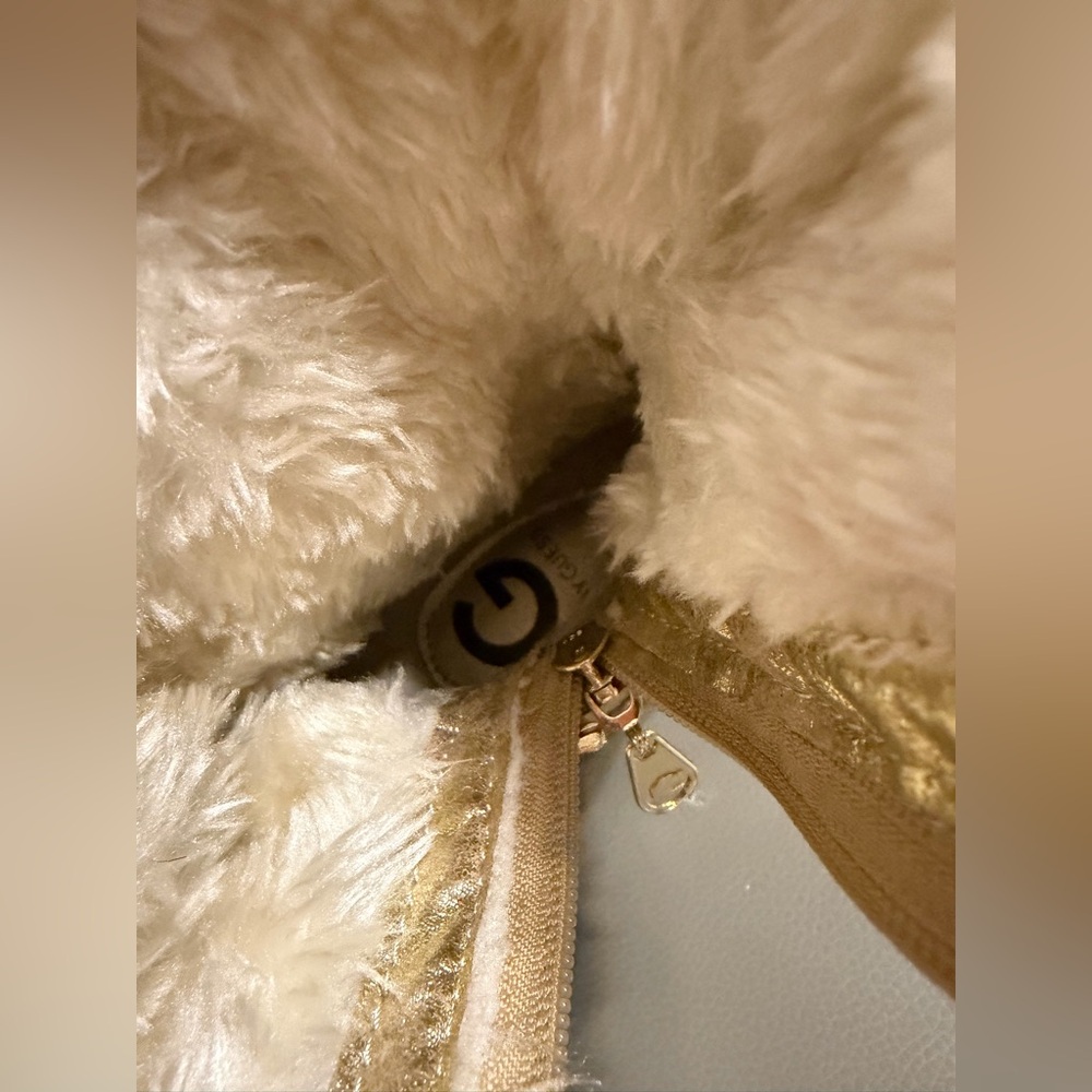 G by Guess Metallic Gold Faux-Fur Winter Boots - Picture 6 of 6